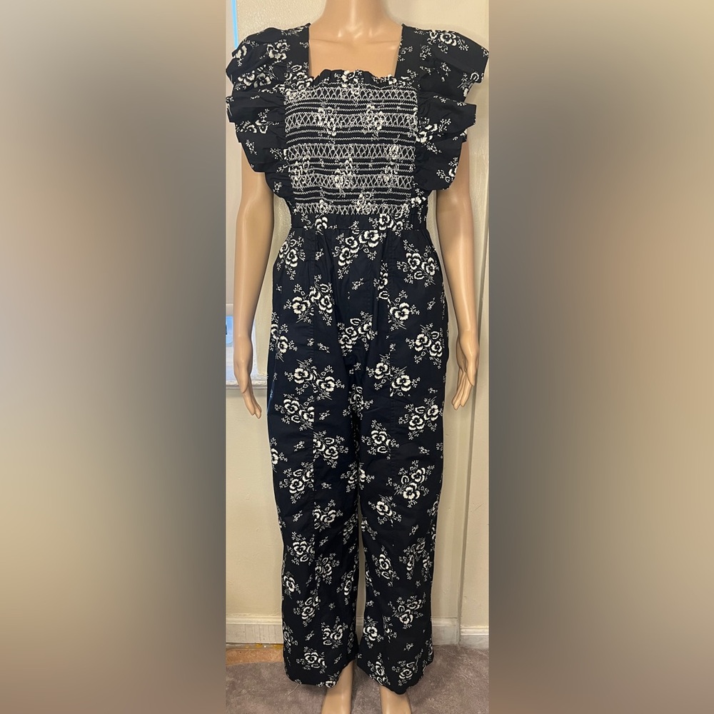 Sea New York Black and White Floral Jumpsuit